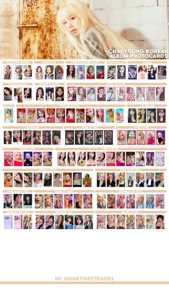 TWICEのチェヨンちゃんのトレカ一覧表を持っている方いませんか