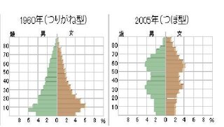 中学２年の地理です 日本の人口ピラミッドで つりがね型とつぼ型 Yahoo 知恵袋