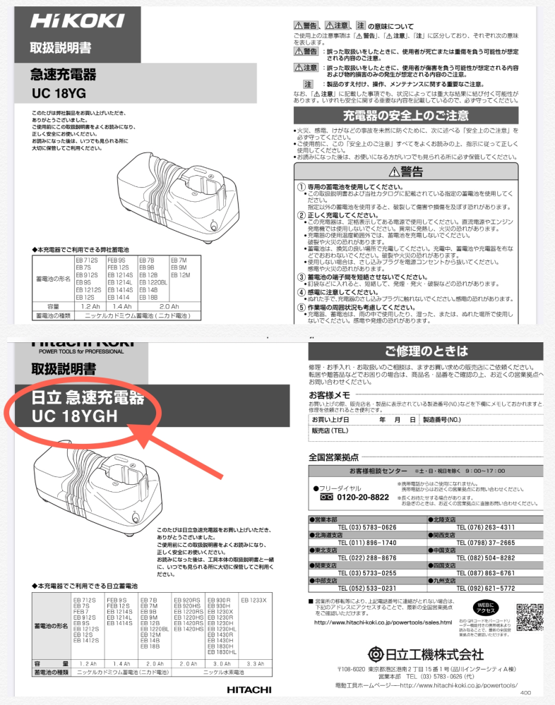 このニカド用充電器で、ニッケル水素のバッテリーを充電できる方