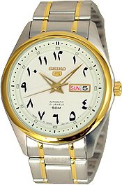 美品　セイコー5 seiko5 可動品　曜日は英語、スペイン語表記 Seiko 自動巻き腕時計 希少海外モデル スペイン語、英語曜日 美