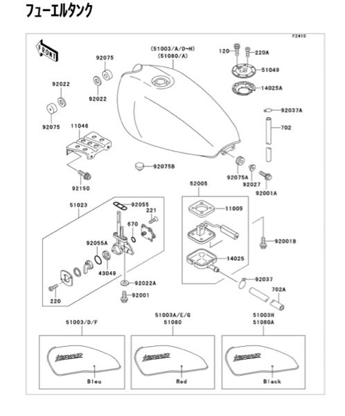 1992年式C4ゼファー400の燃料センサーの事で分からない事があるので