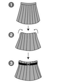 新高1です制服のスカートの丈が長いので スカート丈調節ベルトを買ったので Yahoo 知恵袋