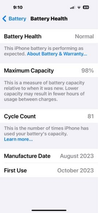 iPhone15バッテリー容量 - まだ1年も経っていないのに最大容量が iPhone15バッテリー容量 - まだ1年も経っていないのに最大容量が