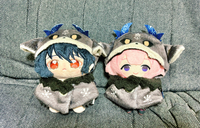 おすわり ぬい服 にじぱぺっと いつぬい 10cm ぬい服 青色 お面つき にじぱぺっと ぬいぐるみ服 いつぬい