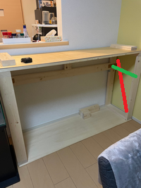 カウンターテーブルのDIYについて。インターネット上にあった