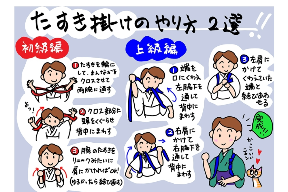 たすきの掛け方｜お祭り基礎講座｜新・お祭り入門 – たすきの掛け方 写真 – ZCTTC