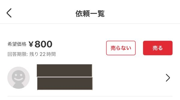 メルカリのシステムからのお値下げ依頼は匿名ですか？出品者様に、依頼