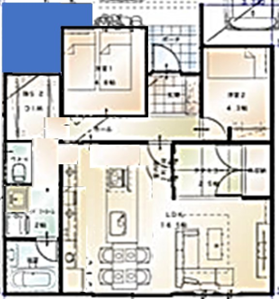 22坪の平屋です。2坪ぐらい坪数を減らしたいです。可能ですか 