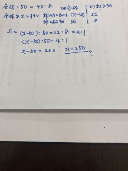 数学 L の解答 (後半) とテキスト　L 141-200 これらの問題何故40:8になるのか教えて欲しいです私は何故32:8になると