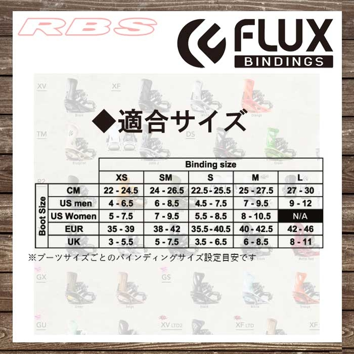 FLUXバインディングのサイズについて。バインディングにL/Mという