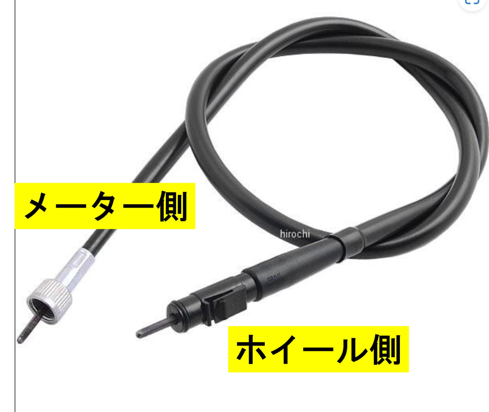 先日、ズーマーのスピードメーターが動かなくなって前輪付近みると、ワ