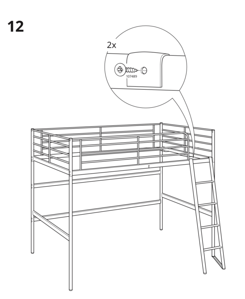 至急お願いします！IKEAでスヴェルタというロフトベッドを買いました