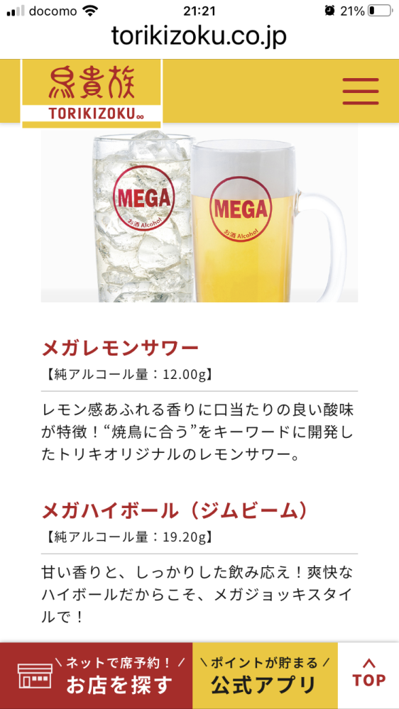 鳥貴族ハイボール度数