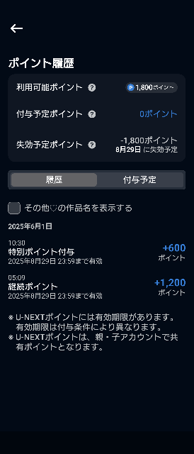 U-NEXTの株主優待について教えて下さい。今日1000株分の優待を本日登録