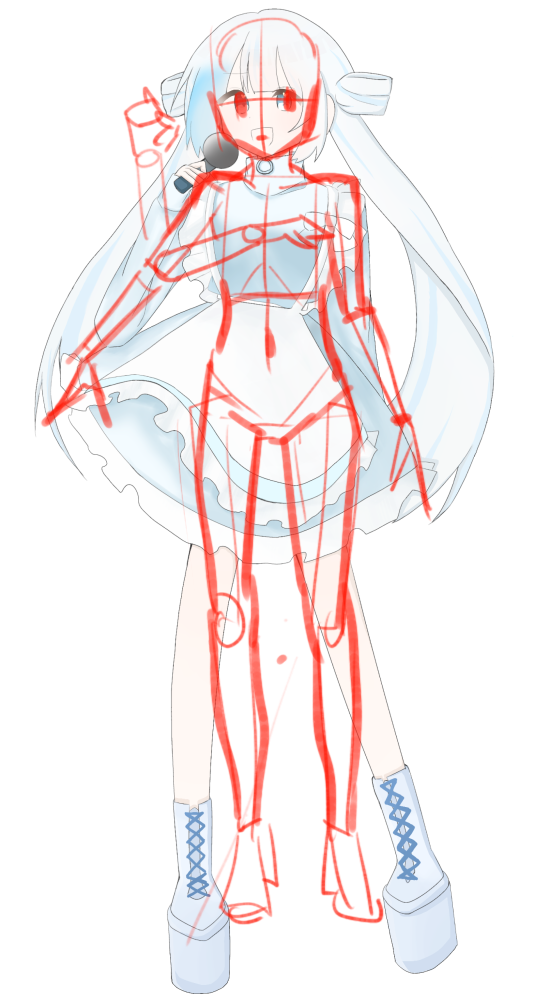 今日描いたイラストなんですけど添削してくださいませんか！！辛口