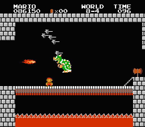 ファミコン版スーパーマリオブラザーズのクッパが吐く炎ってグラフ Yahoo 知恵袋