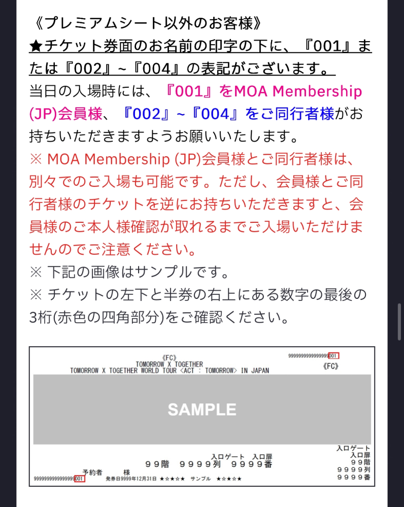 TXTイルコン　同行者チケット txtのライブなんですけど紙チケットで代表者の名前が二枚チケ
