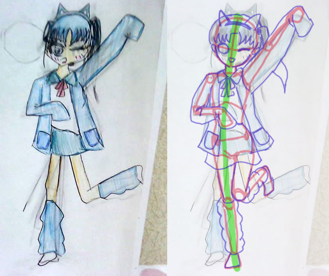 私が書いた絵について質問です。自分的には良くかけた絵だと思うのです