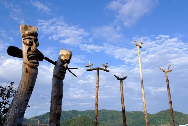 500枚・韓国の農村部でよく見かける「天下大将軍・地下女将軍