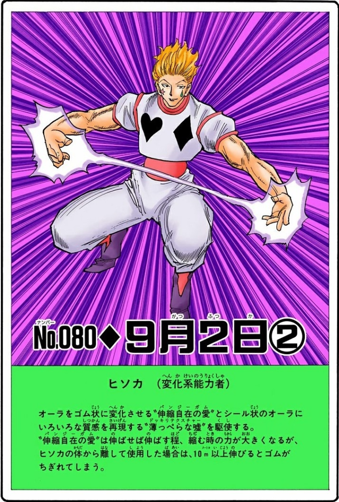 このヒソカはいつのシーンのヒソカですか？ - 80話の扉絵。キャラ紹介