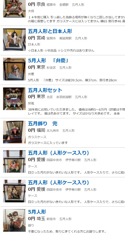 五月人形を処分したいのですがどうしたら良いでしょうか？海外の需要