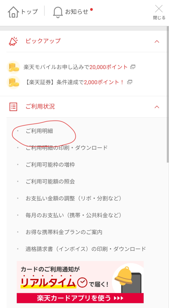 楽天カード「請求額」なら一目瞭然で分かるのですが「今月（毎月