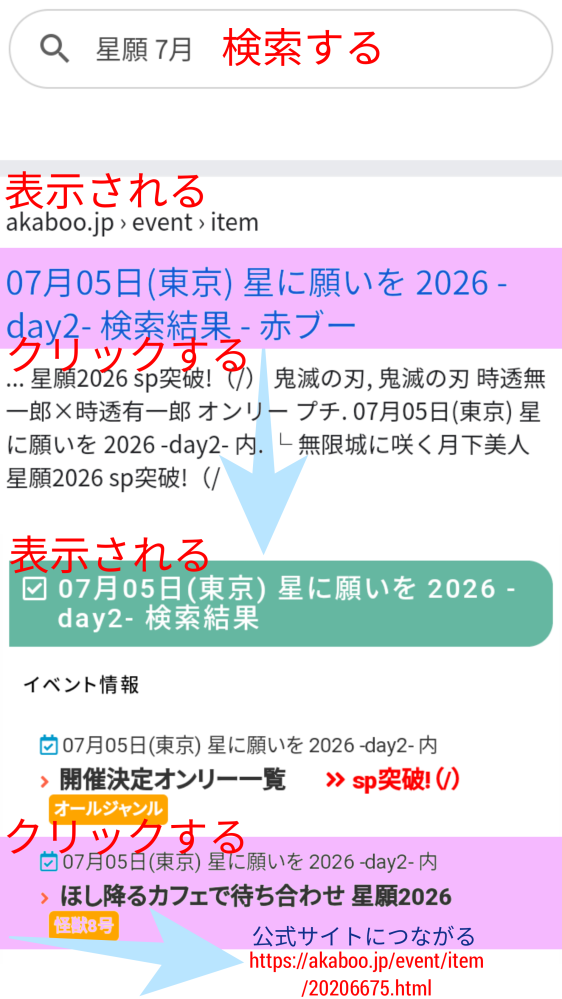 赤ブー星に願いを2026の7/5に一般参加したいです。こういったイベント