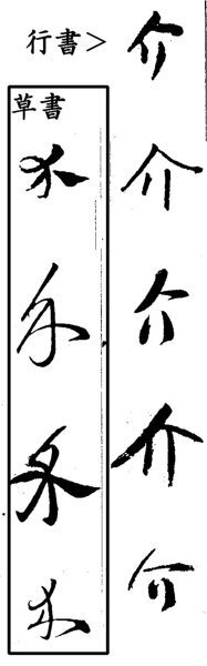 介 という字ですが 書き方は三画目を左に払い 四画目はまっすぐ下ろすの Yahoo 知恵袋