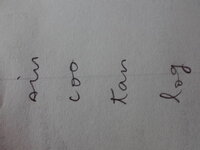 Sin Cos Tan Logなど数学で使う英語の筆記体を普通の筆 Yahoo 知恵袋