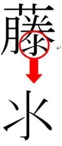 藤 という漢字の右下部分は水って書くのでしょうか それとも 水じゃな Yahoo 知恵袋