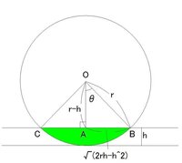 円を直線で切った時の面積の計算方法を教えてください 半径ｒの円の一 Yahoo 知恵袋