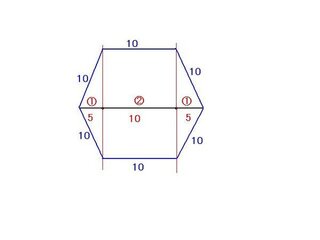 正六角形をコンパスを使わずにスケールだけで作図する方法ってあります Yahoo 知恵袋