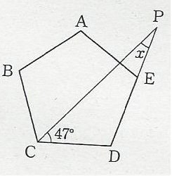 この図形のxの角度の求め方を教えてください Abcdeは Yahoo 知恵袋