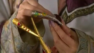 中国の清朝のドラマで後宮の皇后 妃らが指につけている爪みたい Yahoo 知恵袋