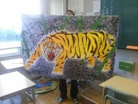体育祭の団旗で虎を描きました虎に迫力はそれなりに出来たのですが旗全体が Yahoo 知恵袋