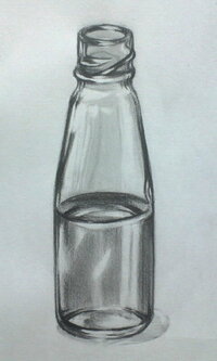 デッサンをしました 描いたのは 水の入った小瓶です 質感など Yahoo 知恵袋