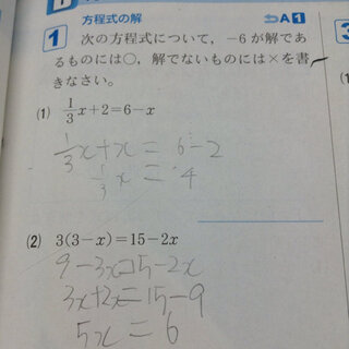 中1の数学の方程式の解の意味がわからないので ネットで 数学 Yahoo 知恵袋