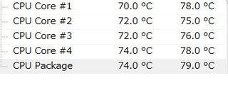 ノートpcのcpu温度が70 以上 この温度はどうな Yahoo 知恵袋