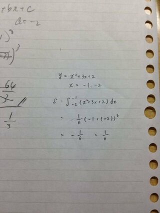 これは定積分の面積の問題で 放物線とx軸で囲まれた部分の面積 Yahoo 知恵袋