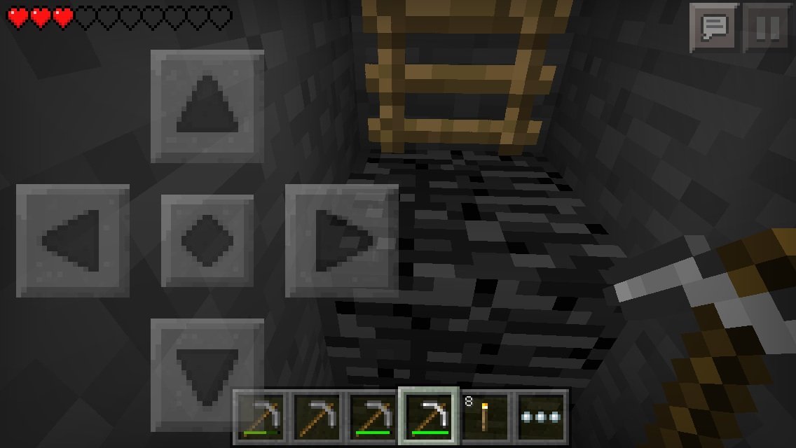 マイクラpeで採掘してたら鉄ピッケルでやっても壊れないのが出てきたん Yahoo 知恵袋