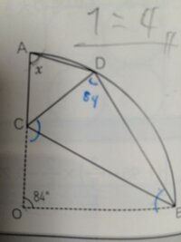 中学受験算数の問題を教えてください 扇形を折り曲げたときの角度を求める問題で Yahoo 知恵袋