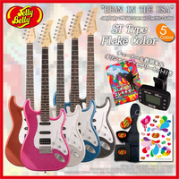 Electric Bass Guitar Jelly Belly Bean In The USA JB Red