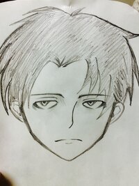 絵の評価お願いします 進撃のリヴァイ兵長を描きました アドバイスや直し Yahoo 知恵袋