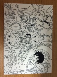 ワンピースのこの写真のぬりえの - 色が塗ってある絵はありま… - Yahoo!知恵袋