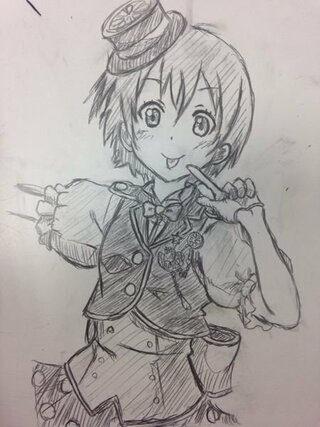 模写絵ですが描いてみました 自分でも色んなポーズなどさせて描いてみ Yahoo 知恵袋