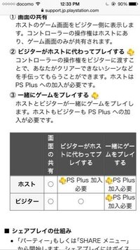 Ps4のシェアプレイについて 画像に一緒にプレイするとき Yahoo 知恵袋