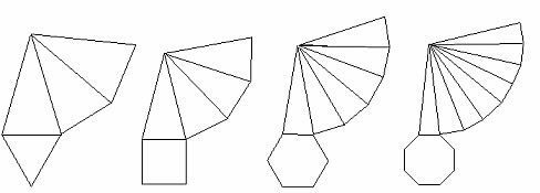 この六角錐の展開図の作り方をコンパスと定規だけを使用したやり方で教えて Yahoo 知恵袋