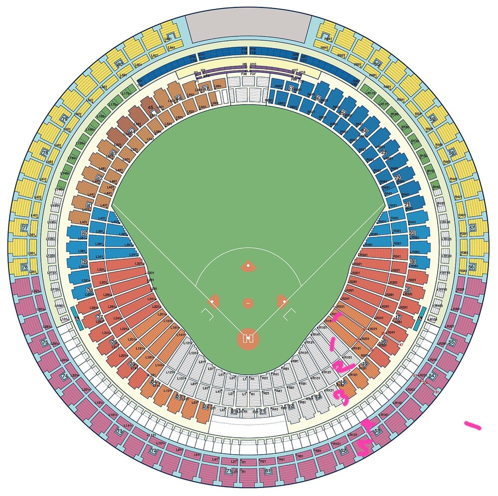ナゴヤドームの座席情報詳しい方、教えてください。①ナゴヤドームは1階席... - Yahoo!知恵袋