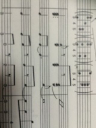 バンドのキーボードの楽譜のこの記号どういう意味ですか 真ん中の平行四辺 Yahoo 知恵袋