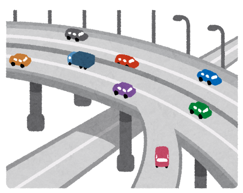 このイラストの高速道路のランプウェイは インターチェンジ ですか Yahoo 知恵袋